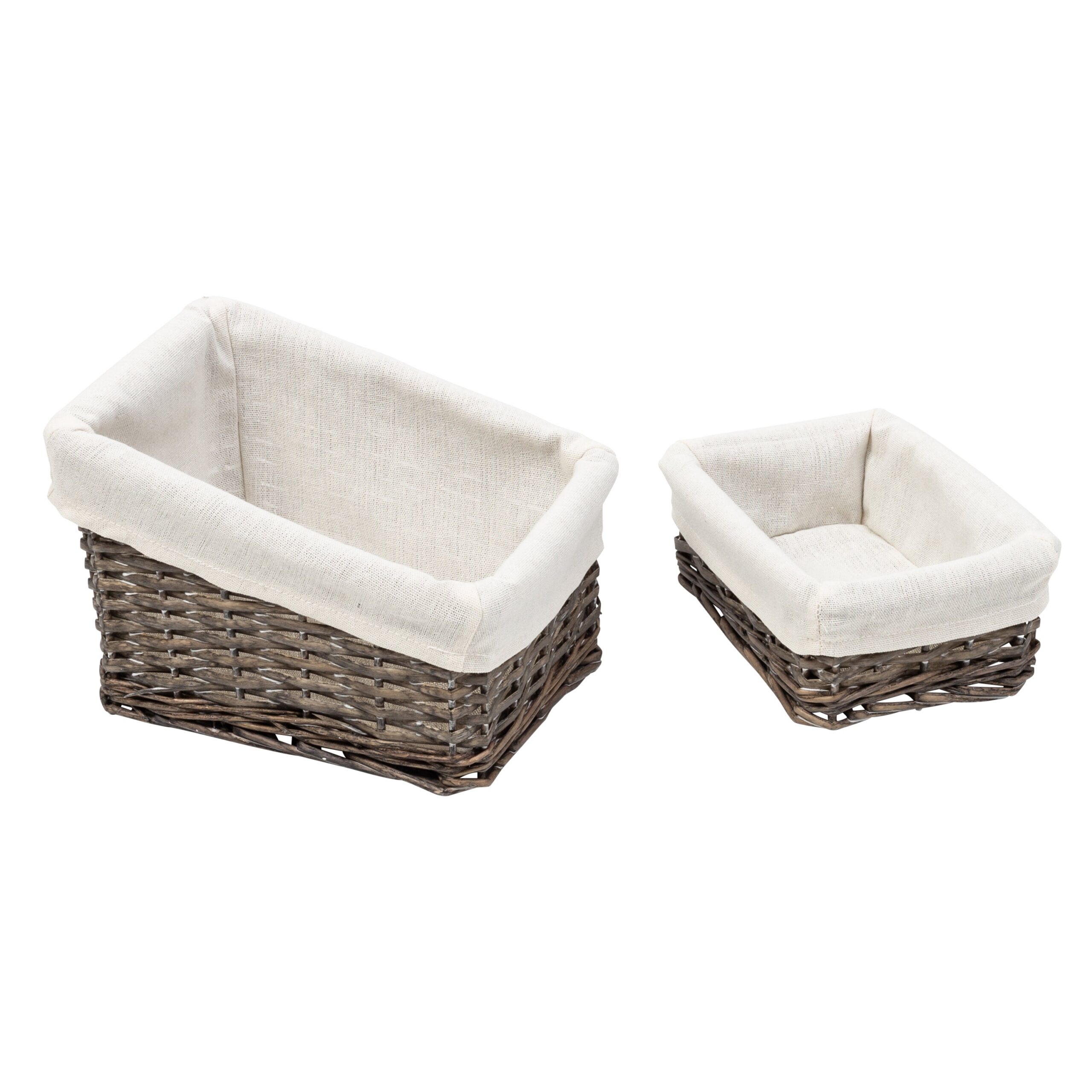 gray split willow 7 piece woven storage basket set gray split willow 7 piece woven storage basket set