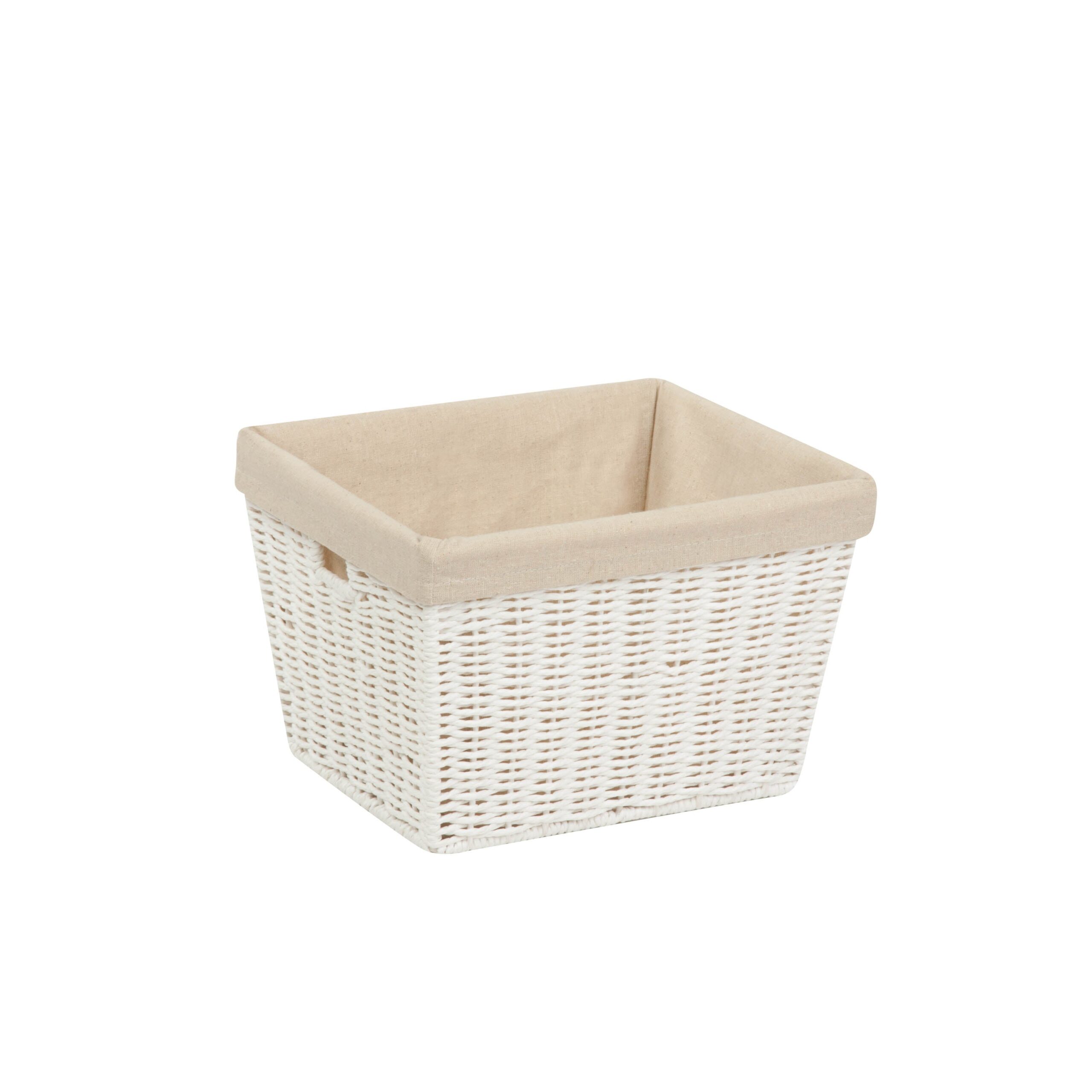 white paper rope medium storage basket with liner white paper rope medium storage basket with liner