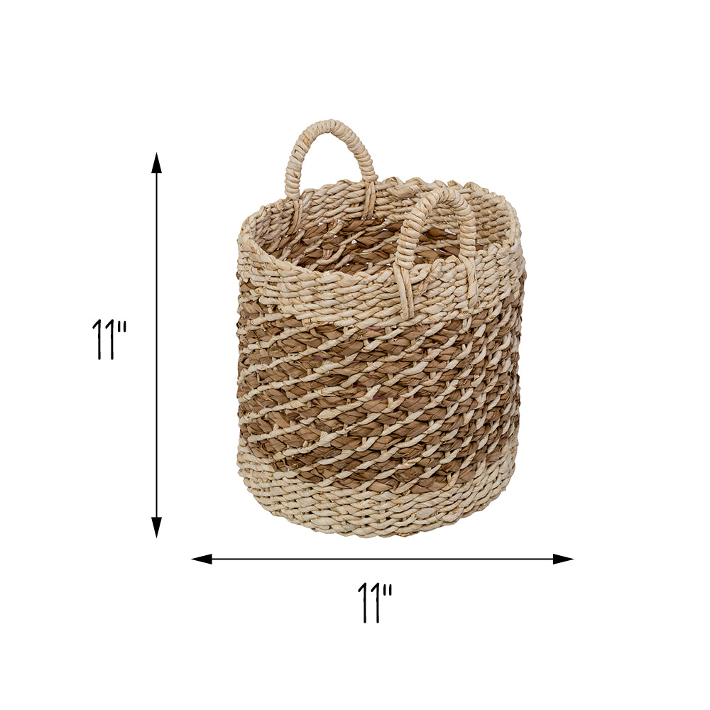 natural tea stained small wicker storage basket with handles natural tea stained small wicker storage basket with handles