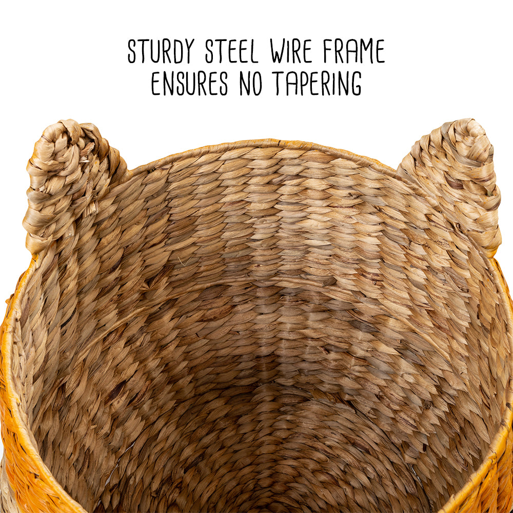 natural/orange fox shaped storage baskets (set of 2) natural/orange fox shaped storage baskets (set of 2)