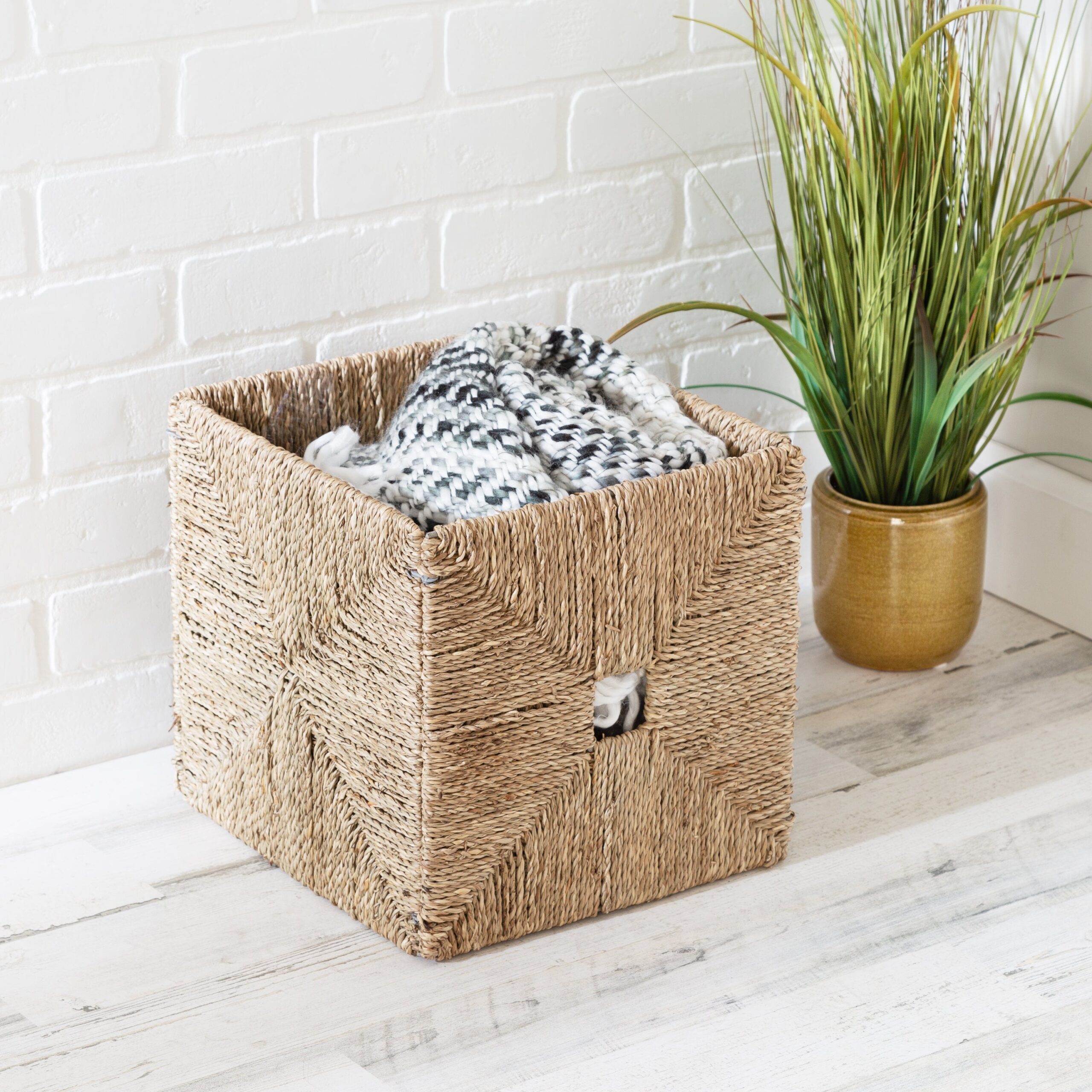 natural seagrass collapsible storage basket natural seagrass collapsible storage basket