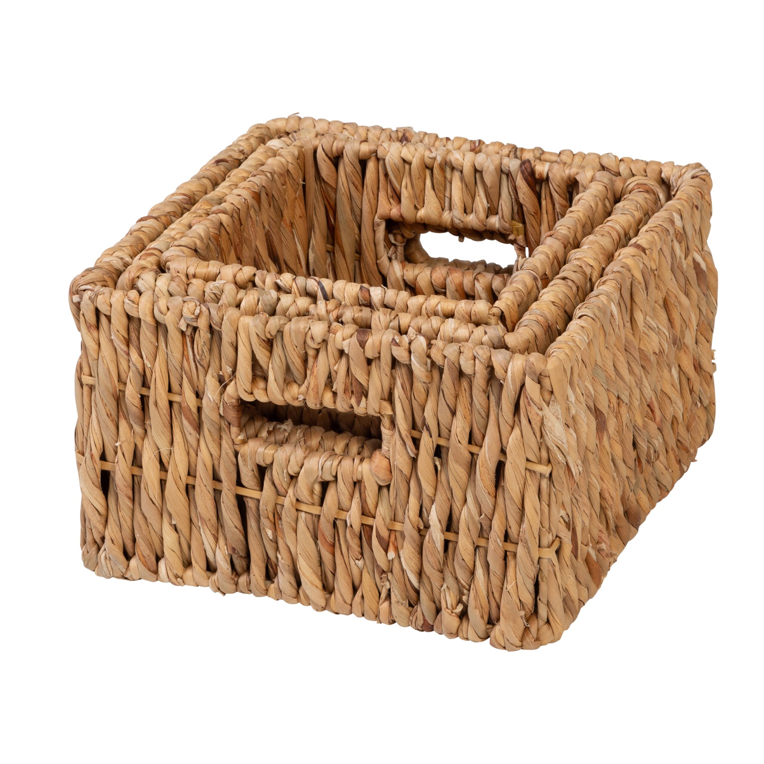 natural wicker square nested baskets with handles (set of 3) natural wicker square nested baskets with handles (set of 3)