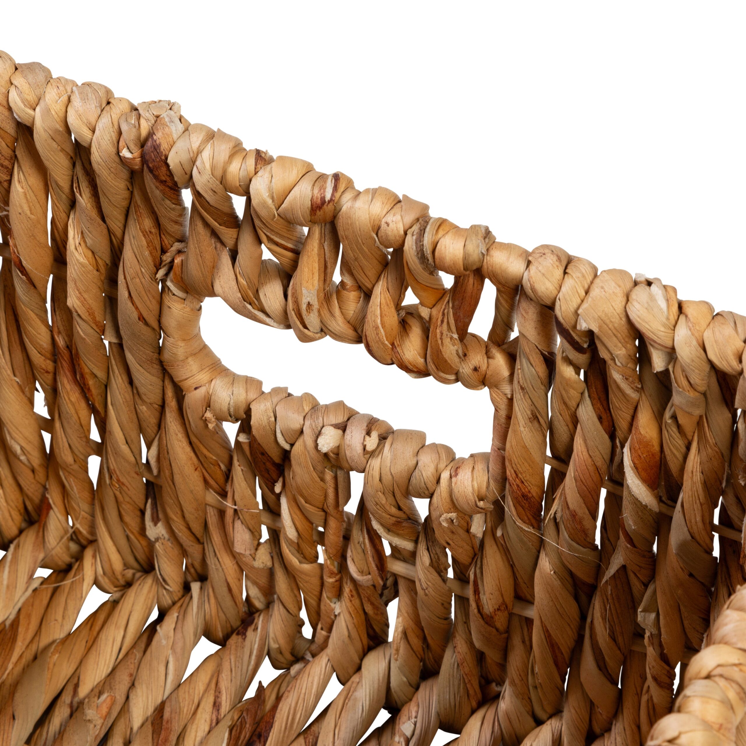 natural wicker square nested baskets with handles (set of 3) natural wicker square nested baskets with handles (set of 3)