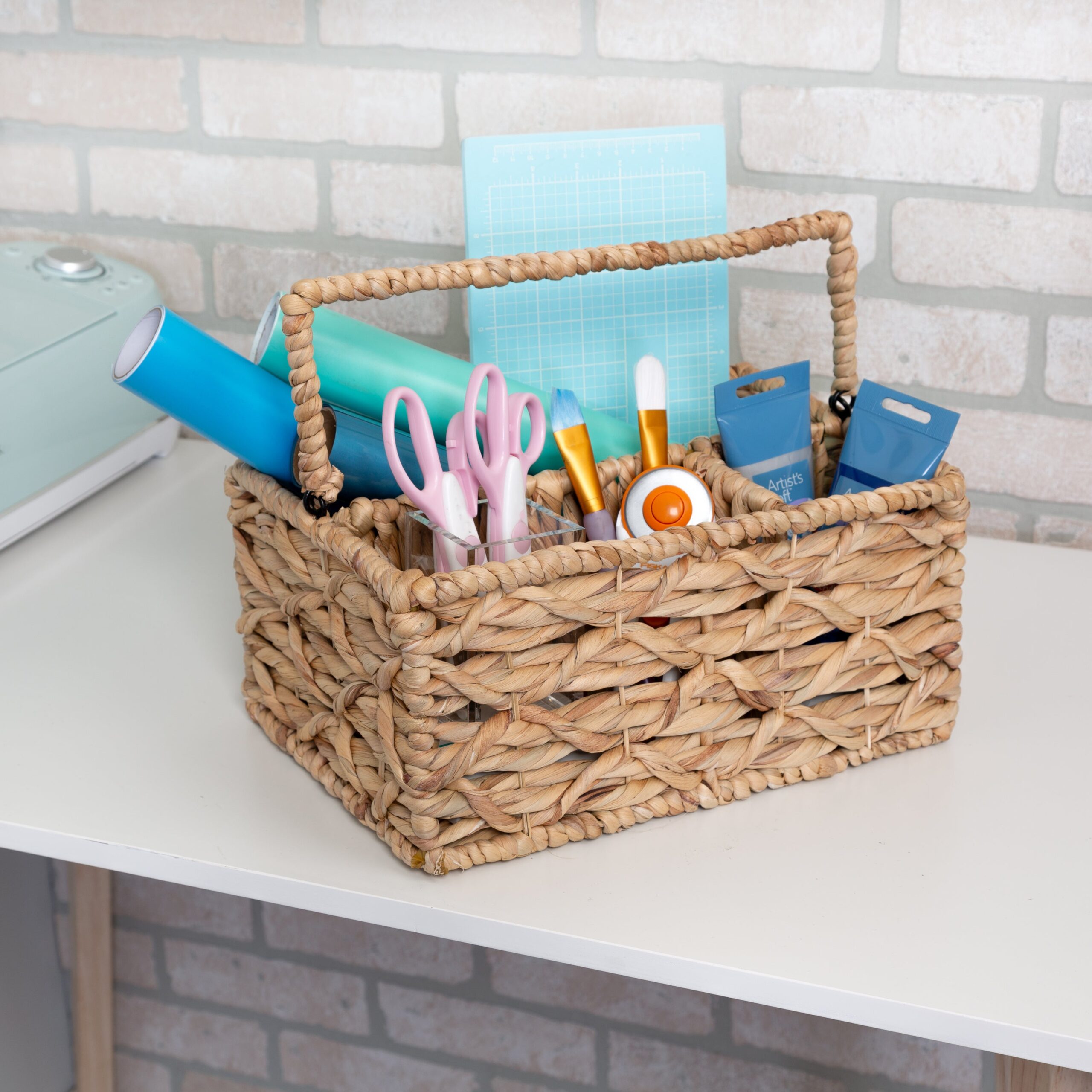 natural wicker multi use 3 compartment basket caddy with handle natural wicker multi use 3 compartment basket caddy with handle