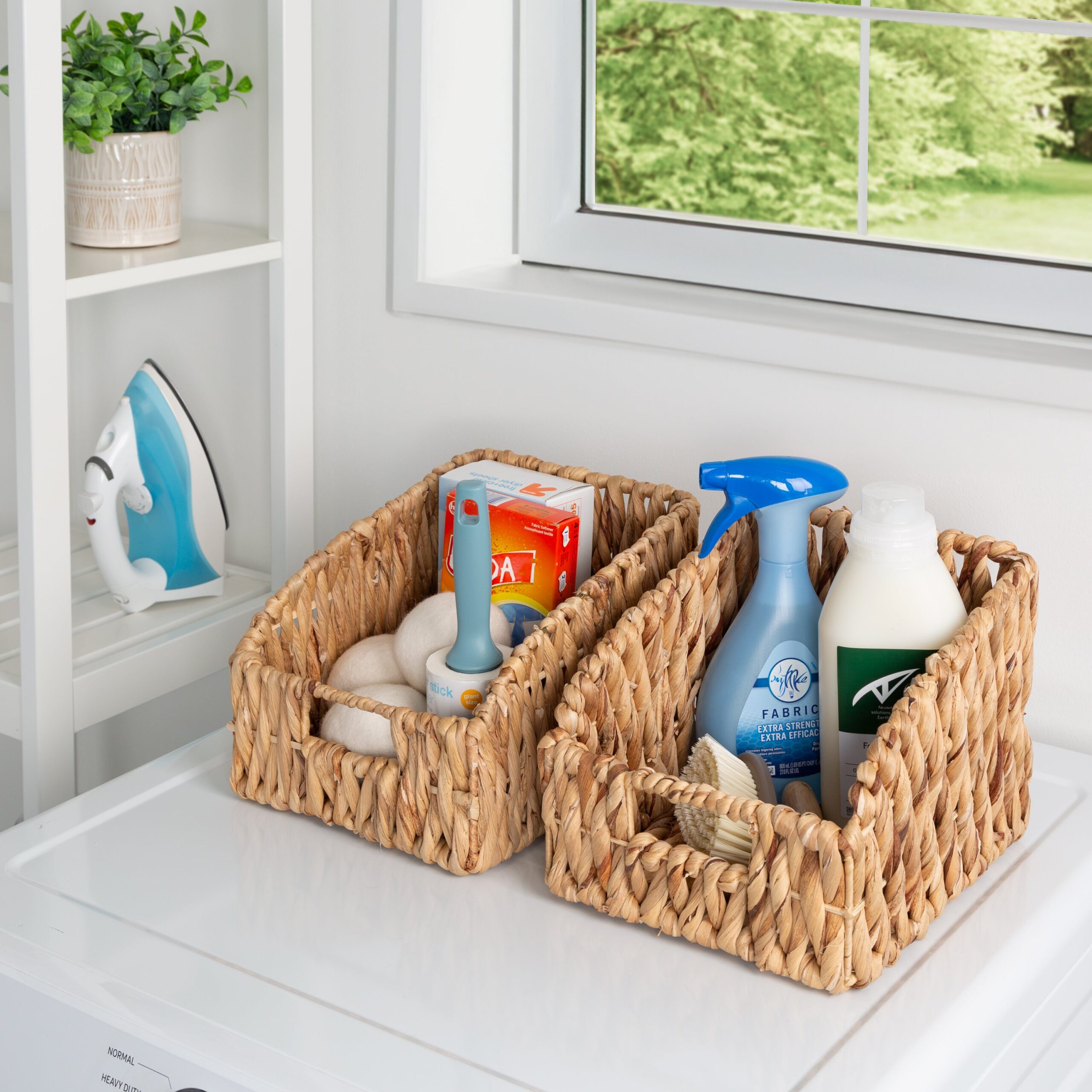 natural wicker open storage baskets (set of 2) natural wicker open storage baskets (set of 2)