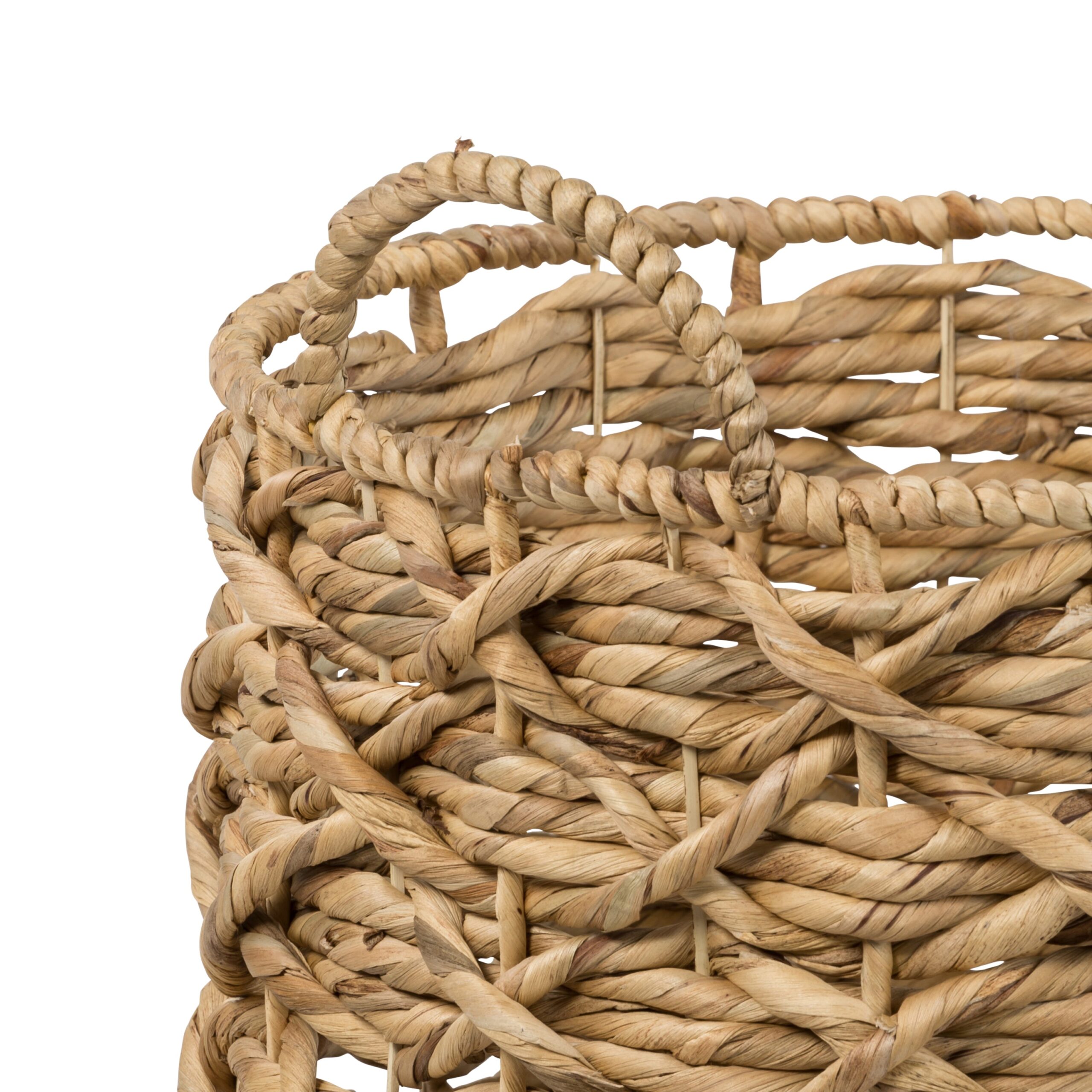 natural round decorative wicker baskets with handles (set of 2) natural round decorative wicker baskets with handles (set of 2)