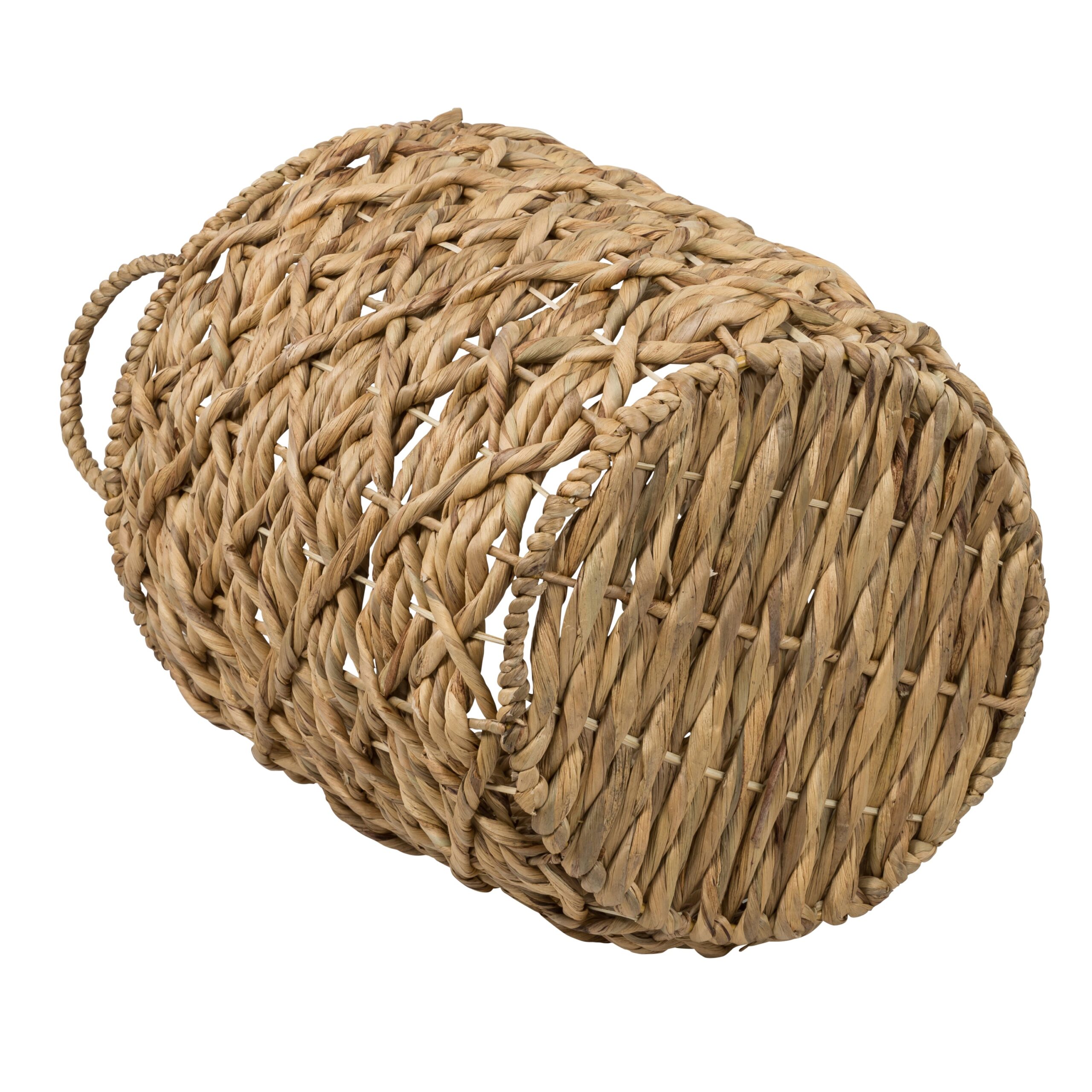 natural round decorative wicker baskets with handles (set of 2) natural round decorative wicker baskets with handles (set of 2)